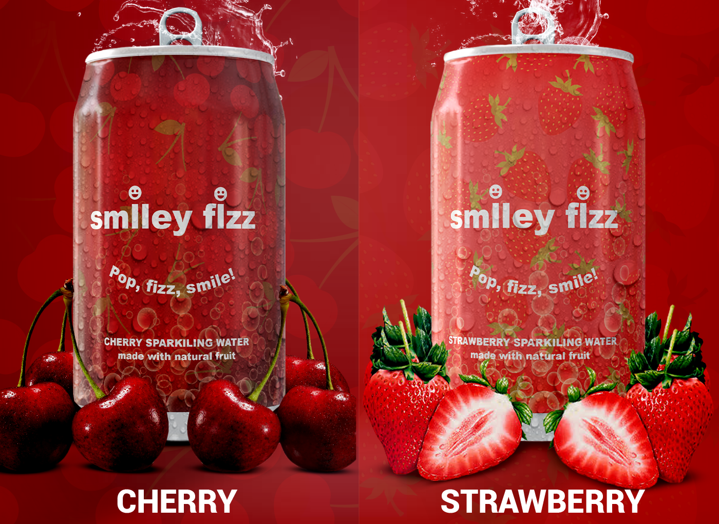 Cherry and strawberry flavors