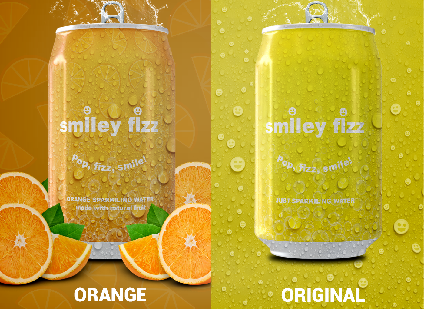 Orange and original flavors