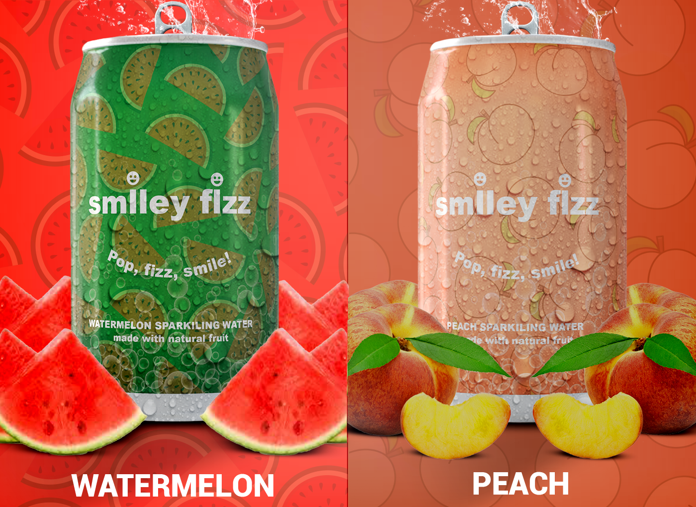 Watermelon and peach flavors